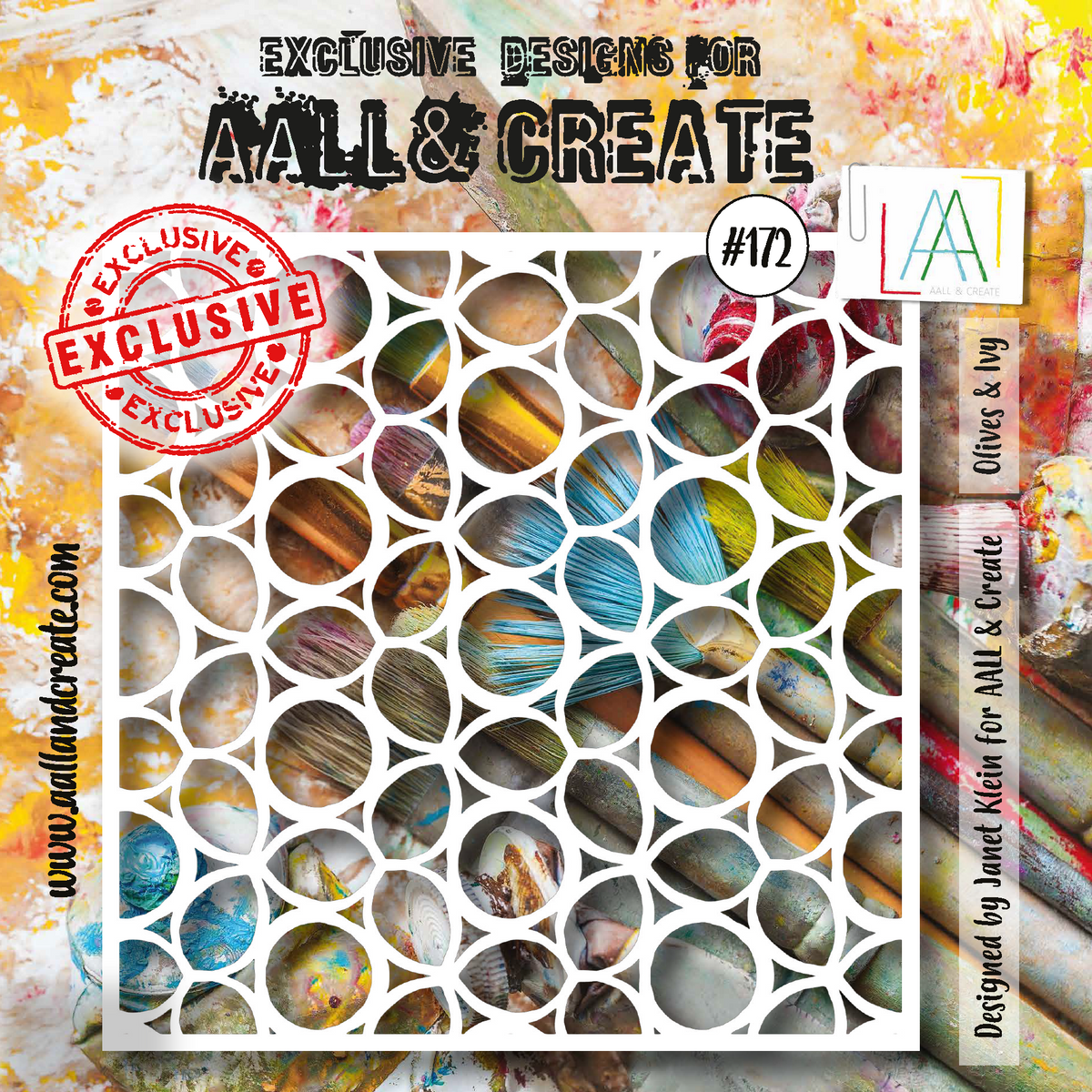 AALL and Create 6"x6" Stencil - #172 - Olives & Ivy