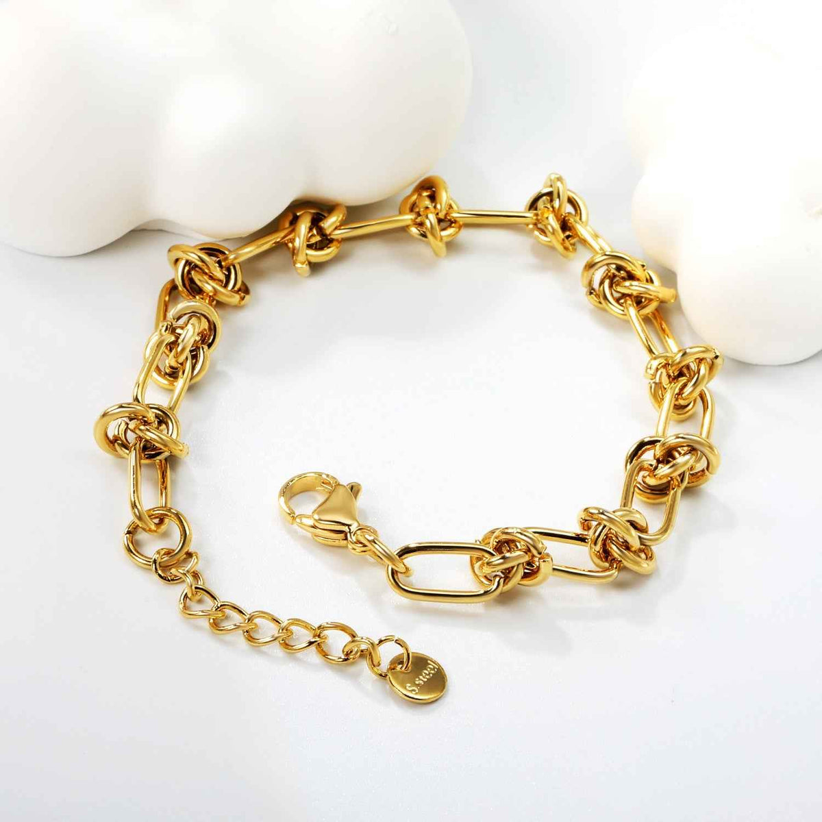 Knotty Gold Charm Bracelet