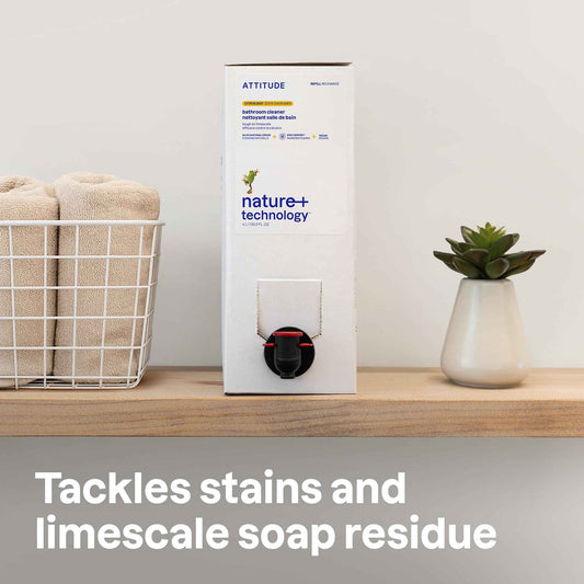 ATTITUDE Bathroom Cleaner Refill, EWG Verified, Plant-Based & Vegan, Safe for Bathroom Surfaces, Tiles, Tubs, Shower Walls, and Grout, Made in Canada, Citrus Zest Scent, 4 Liters ๐ All In One Marketplace Canada