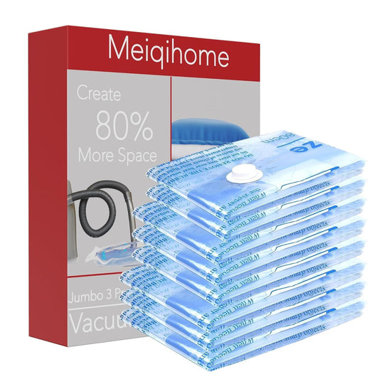 Vacuum Storage Bags 8 Medium, Space Saver Sealer Bags, Airtight Compression Bags for Clothes, Pillows, Comforters, Blankets, Bedding ๐ All In One Marketplace Canada