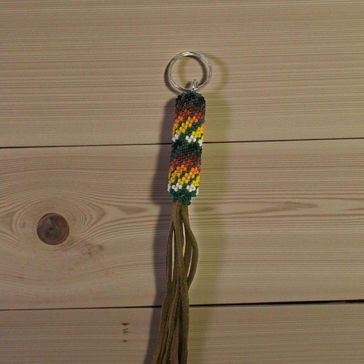 OLDTRIBES™ dark green Beaded Keychain