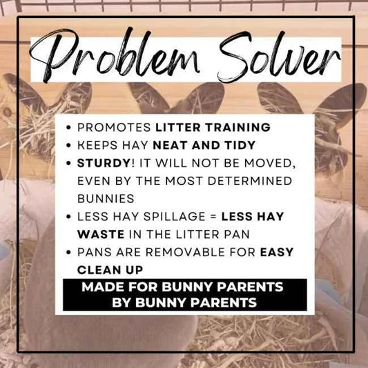 "Triple Bunny Head" Hay Feeder & Litter Box