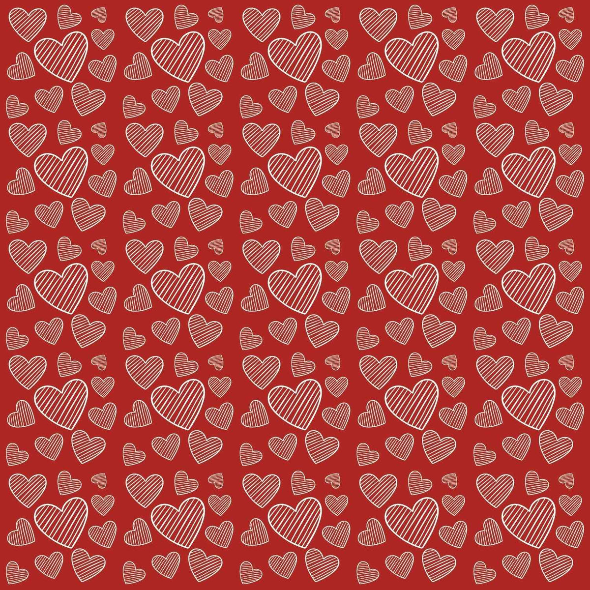 Craft HTV Red Hearts Pattern
