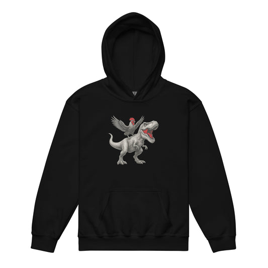 Chickasaurous Tyrannosaurs Pecks Youth heavy blend bunny hug (hoodie)