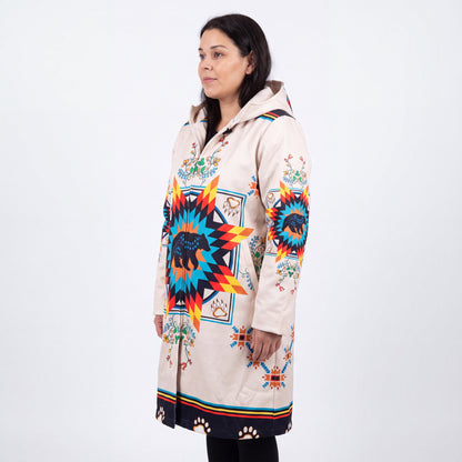 Courage bear Long Coat (white)