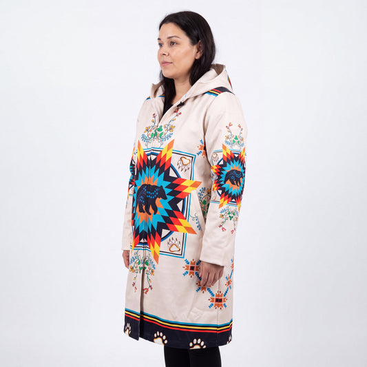 Courage bear Long Coat (white)