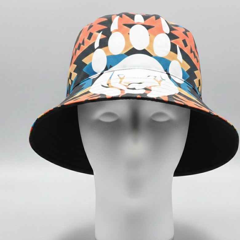 Red Bear Paw Trail Native Style Bucket Hat
