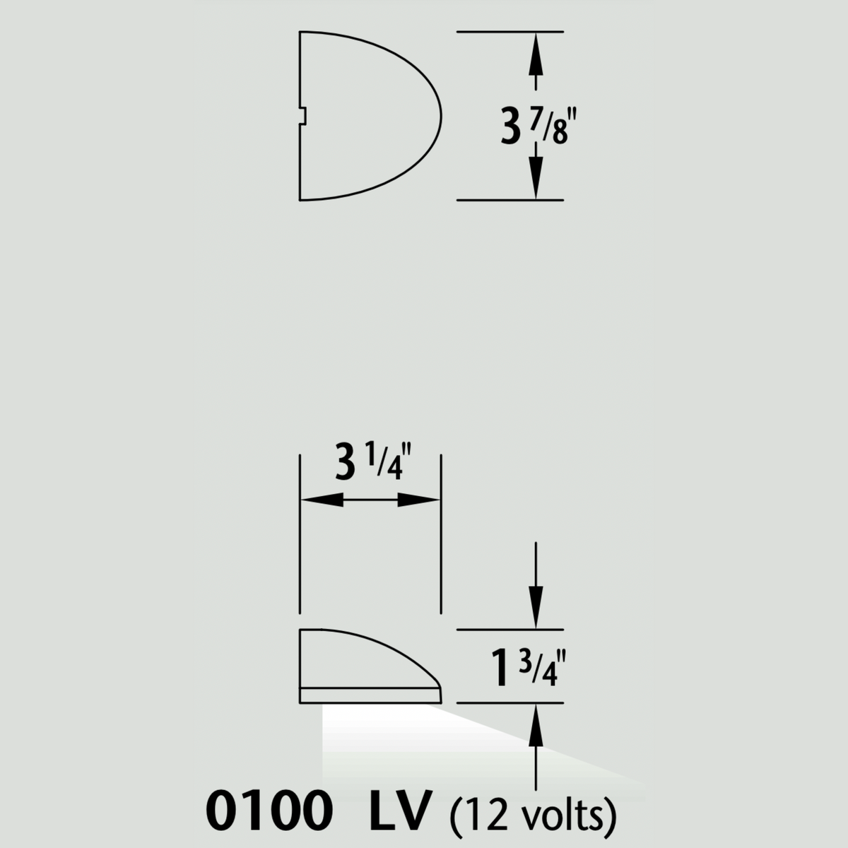 Luminaire paysager pour marche - 0100