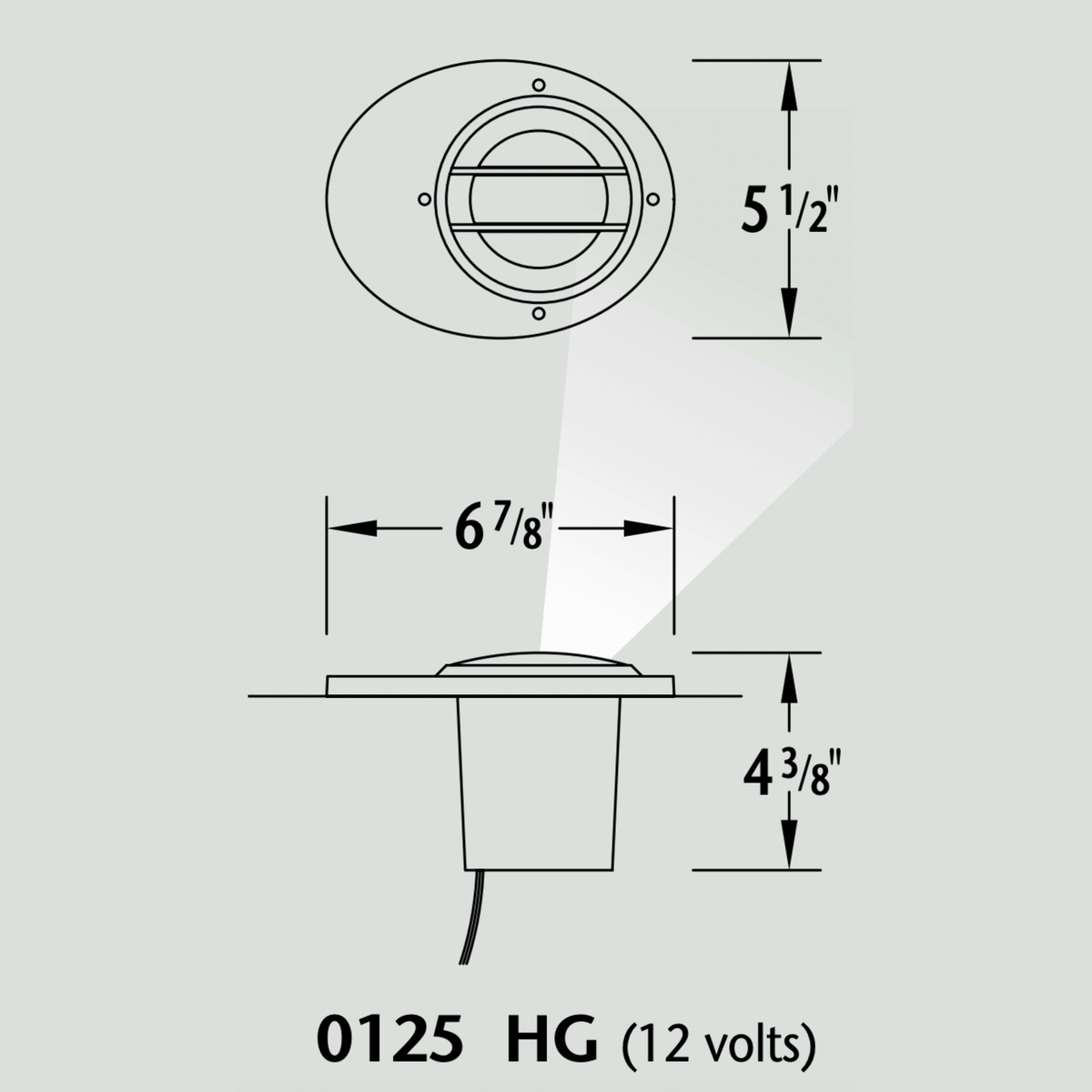 Luminaire paysager pour enfouissement - 0125