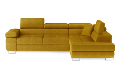 Anton Storage Sleeper Sectional Sofa - Mustard