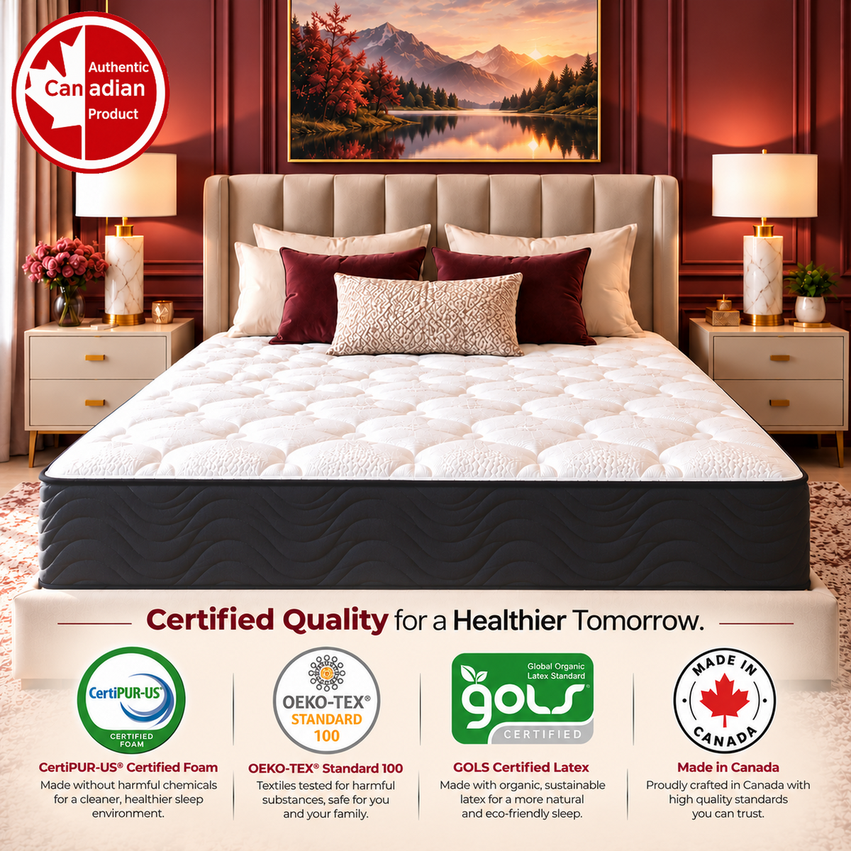 UltraFlex® INSPIRE PLUS Orthopedic Gel Memory Foam Mattress with Soy-Based Support and Quilted Comfort — Made in Canada