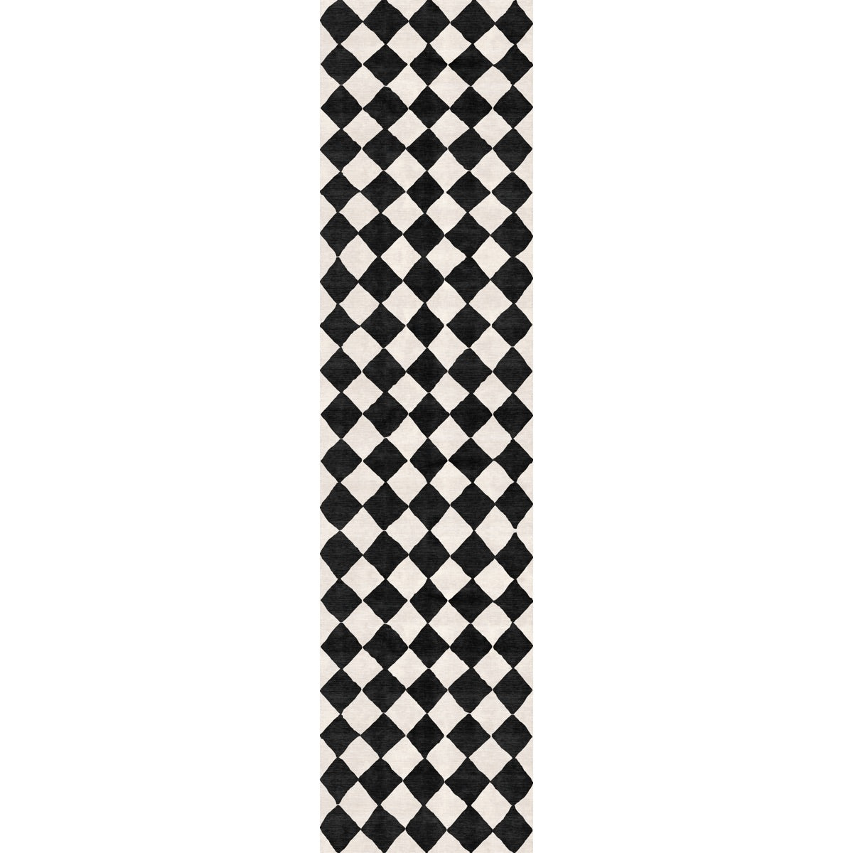 Trestres Checkered Black & Ivory Rug
