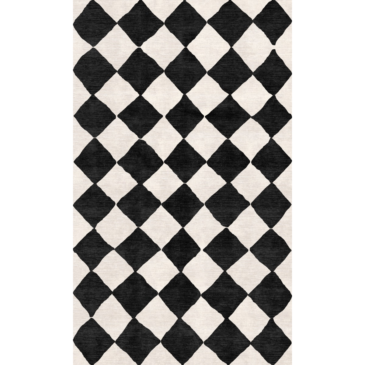 Trestres Checkered Black & Ivory Rug