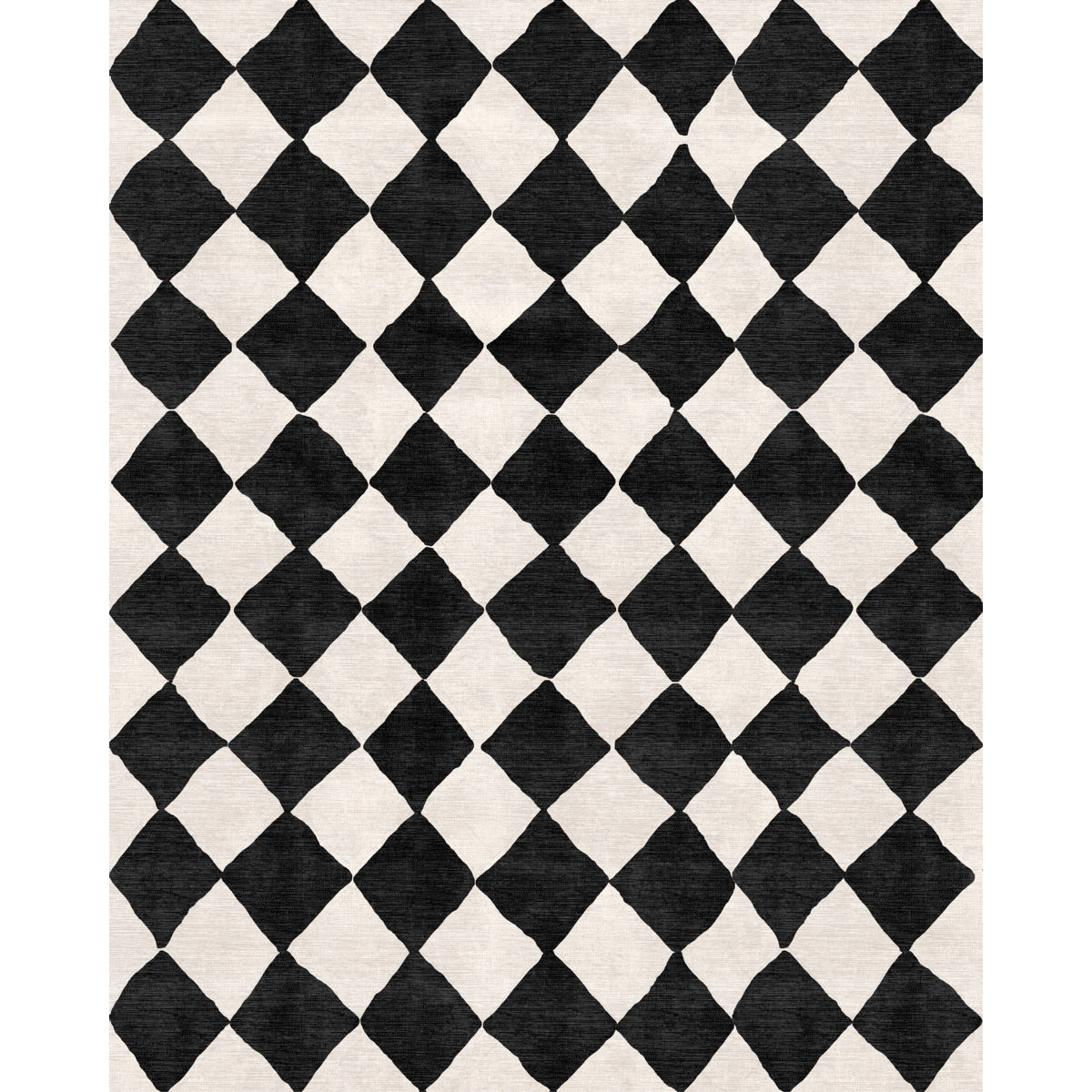 Trestres Checkered Black & Ivory Rug