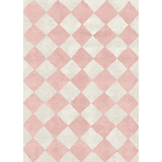 Trestres Checkered Malibu Pink & Ivory Rug