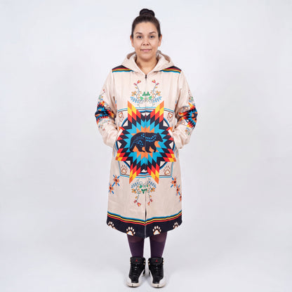 Courage bear Long Coat (white)