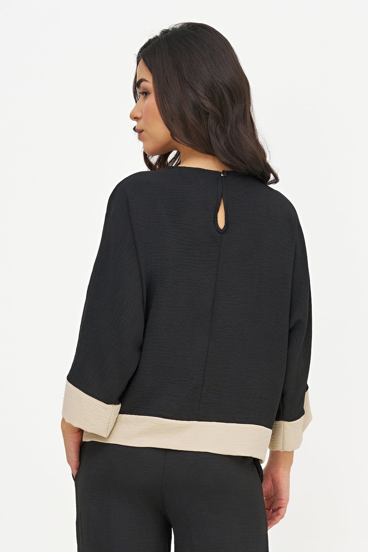 Women's Color-Block Woven Top