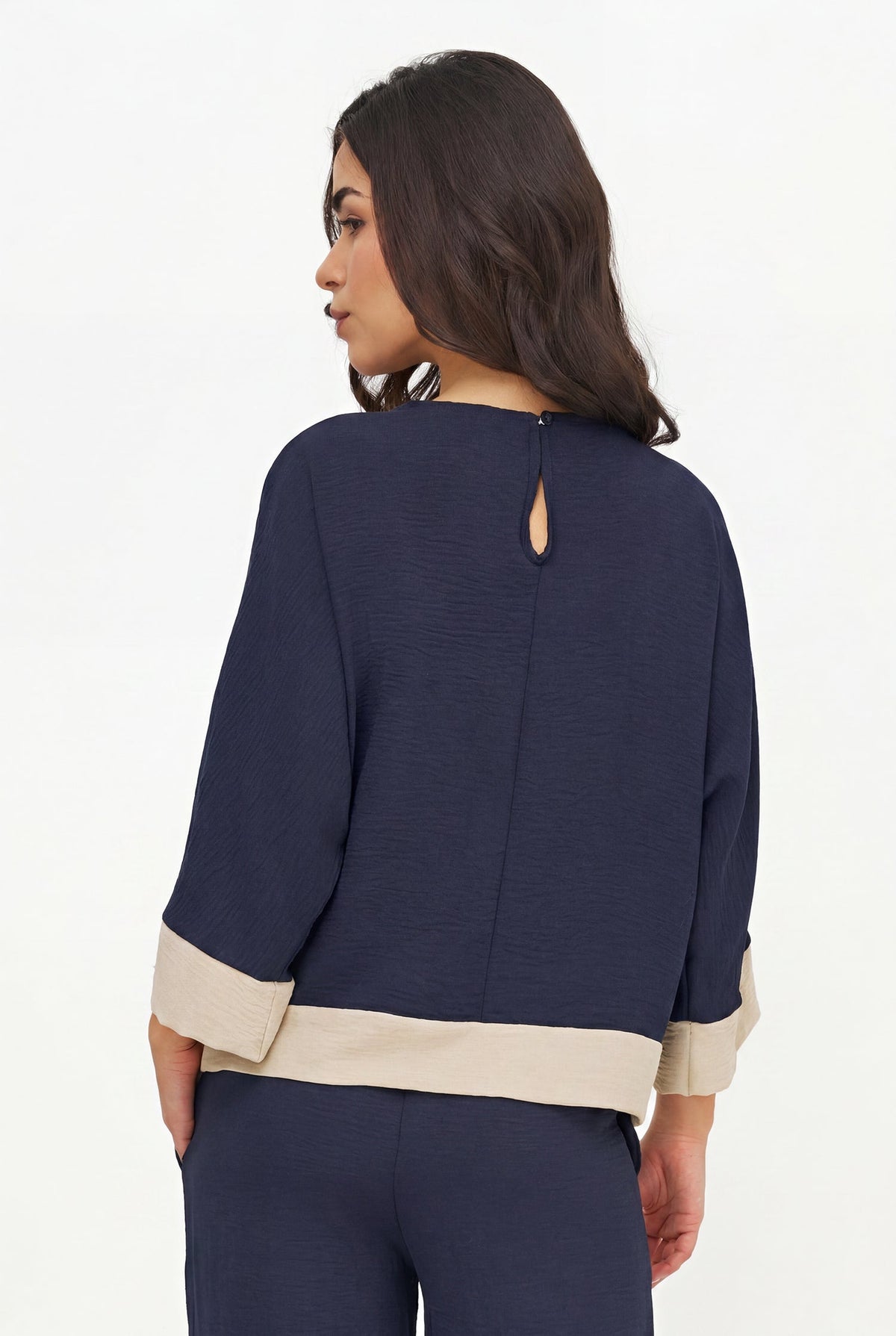 Women's Color-Block Woven Top