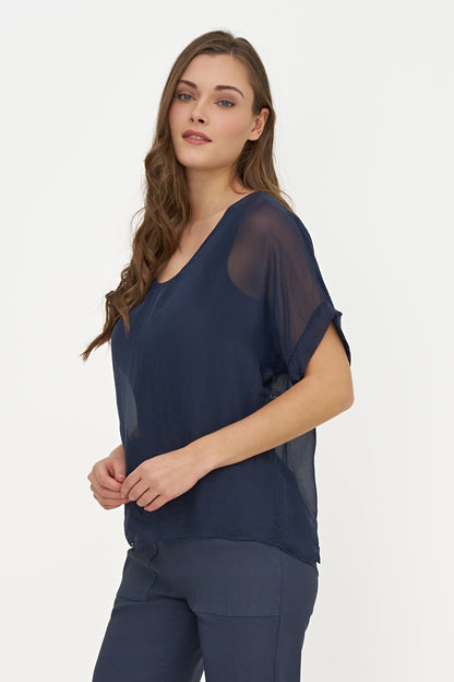Women's Woven V-Neck Top