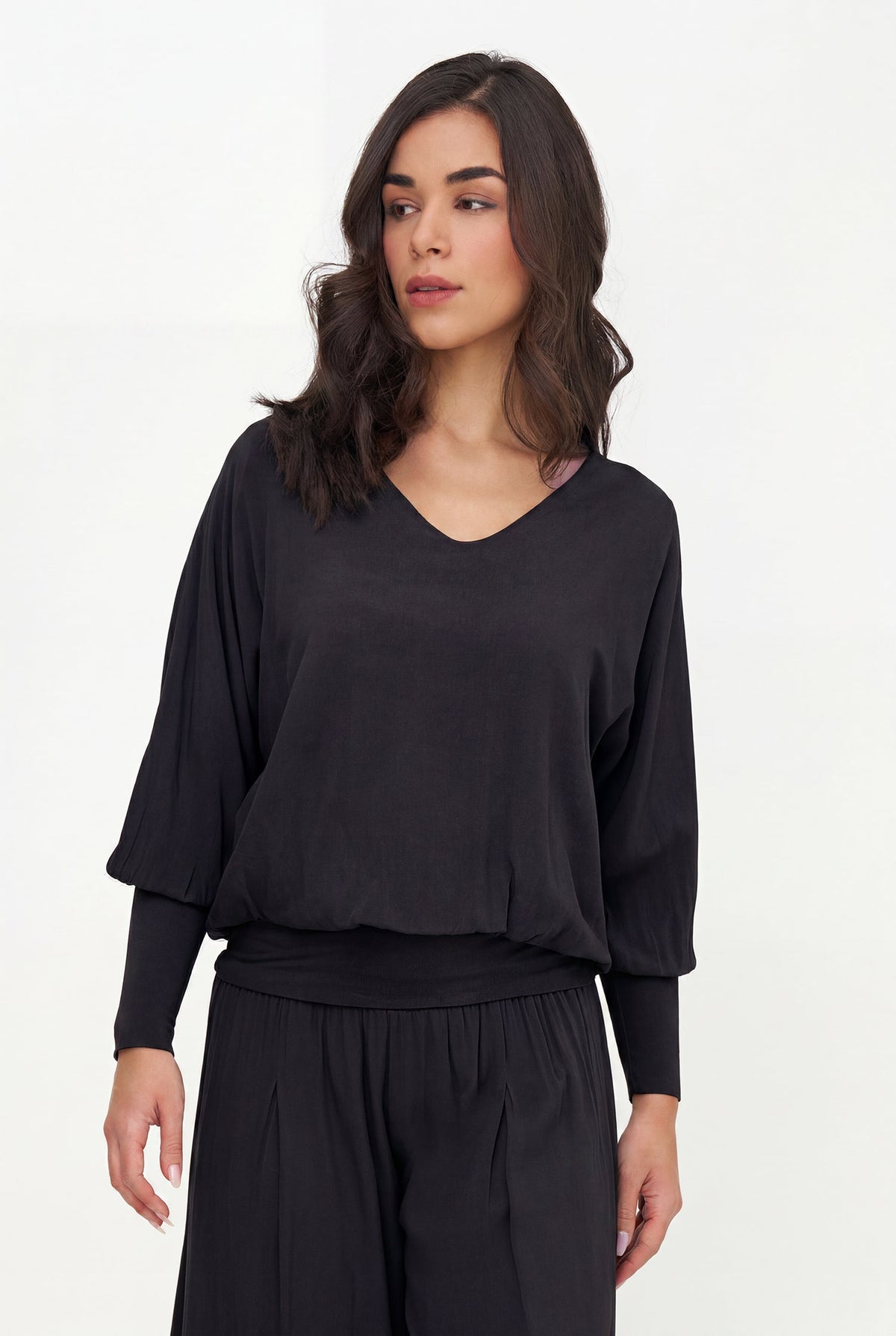 Women's Woven V-Neck Top