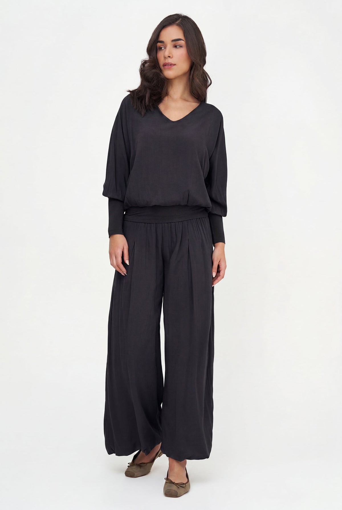 Women's Woven V-Neck Top