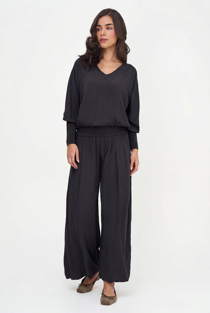 Women's Woven V-Neck Top