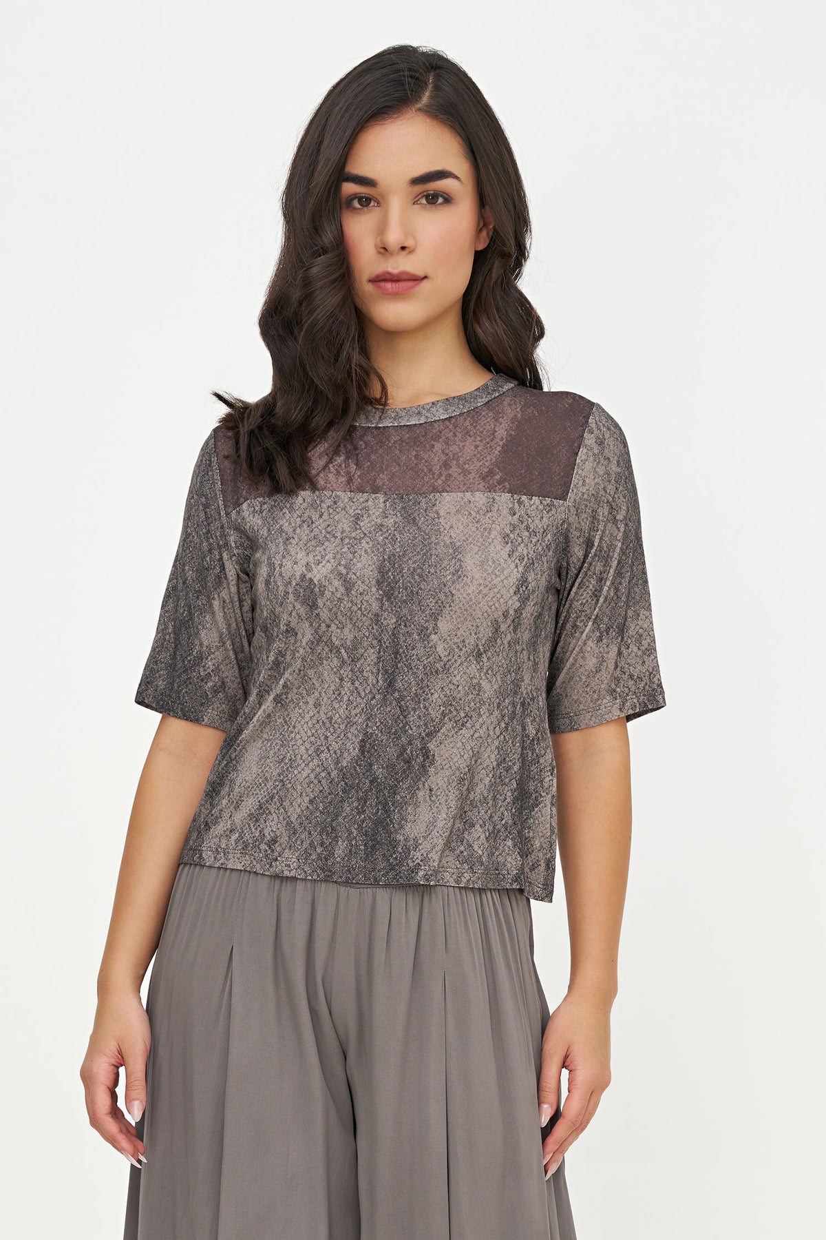 Women's Soft Printed Knit Top
