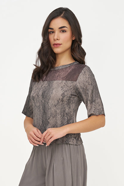 Women's Soft Printed Knit Top