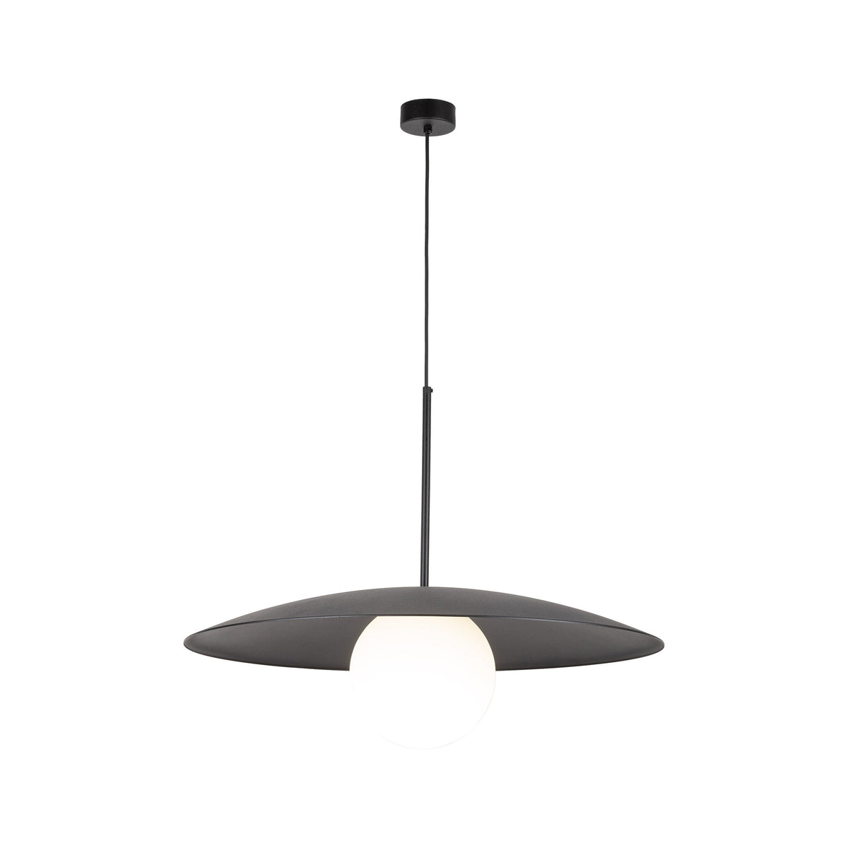 SLATE Mid-Century Modern Wide Dome Pendant Light for Kitchen Island & Dining Table - AURABAGS SHOP