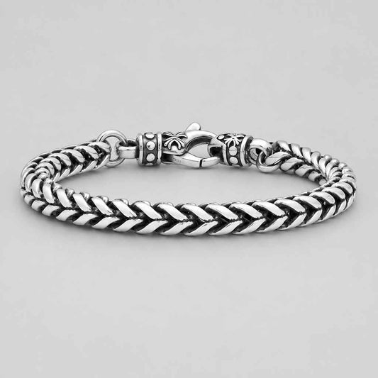 Men's Heavy Duty Wheat Chain Stainless Steel Bracelet Biker Jewelry