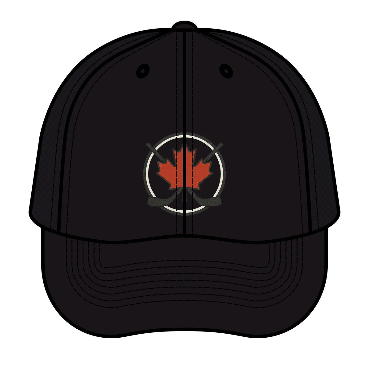 Maple Stick Hockey Hat – Maple Leaf & Crossed Sticks Snapback Cap