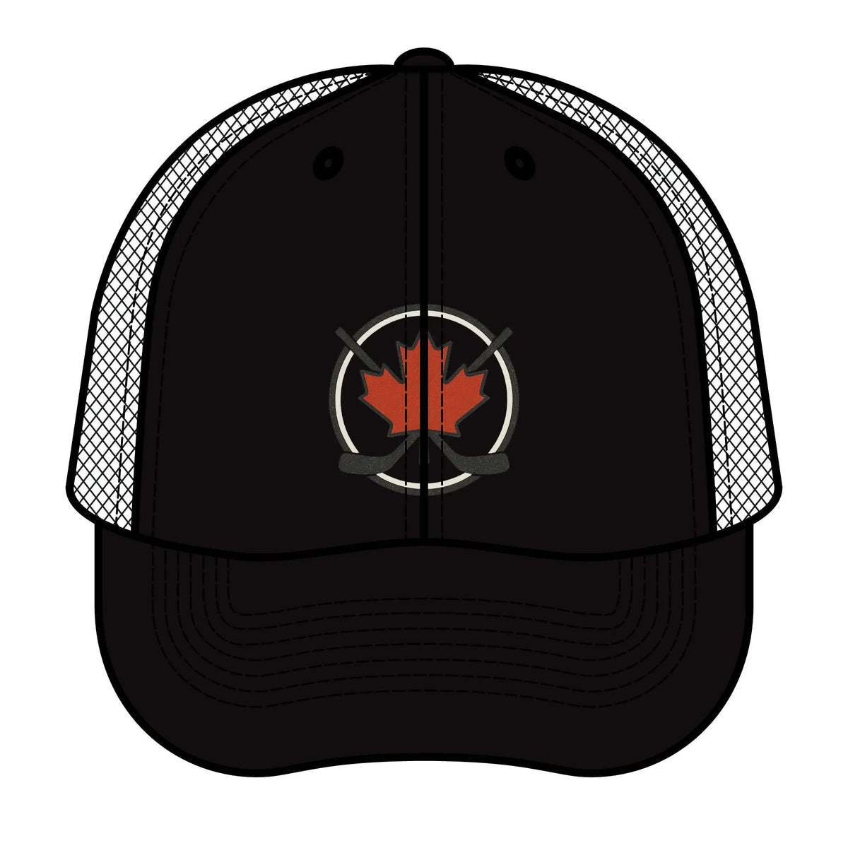 Maple Stick Hockey Hat – Maple Leaf & Crossed Sticks Snapback Cap