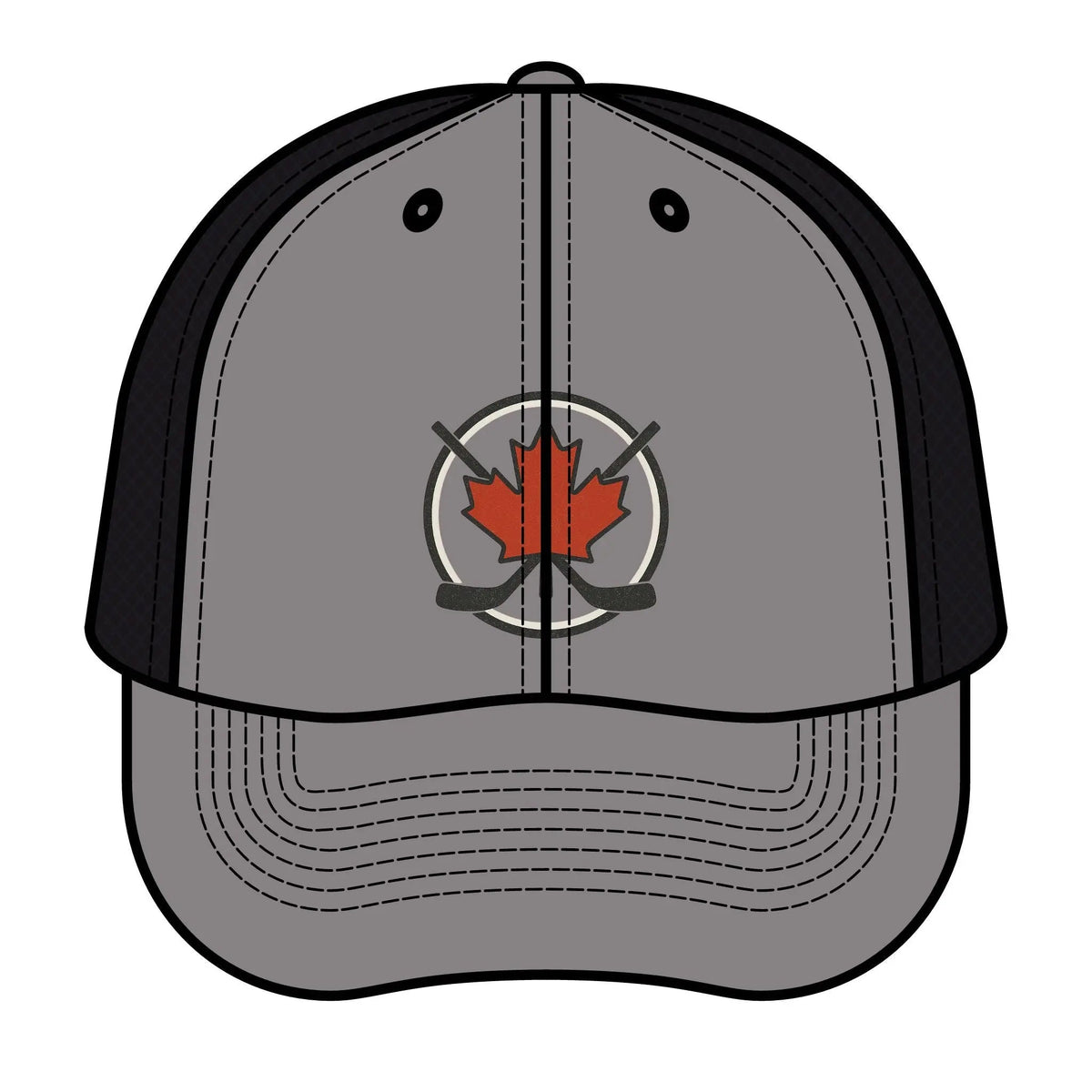 Maple Stick Hockey Hat – Maple Leaf & Crossed Sticks Snapback Cap