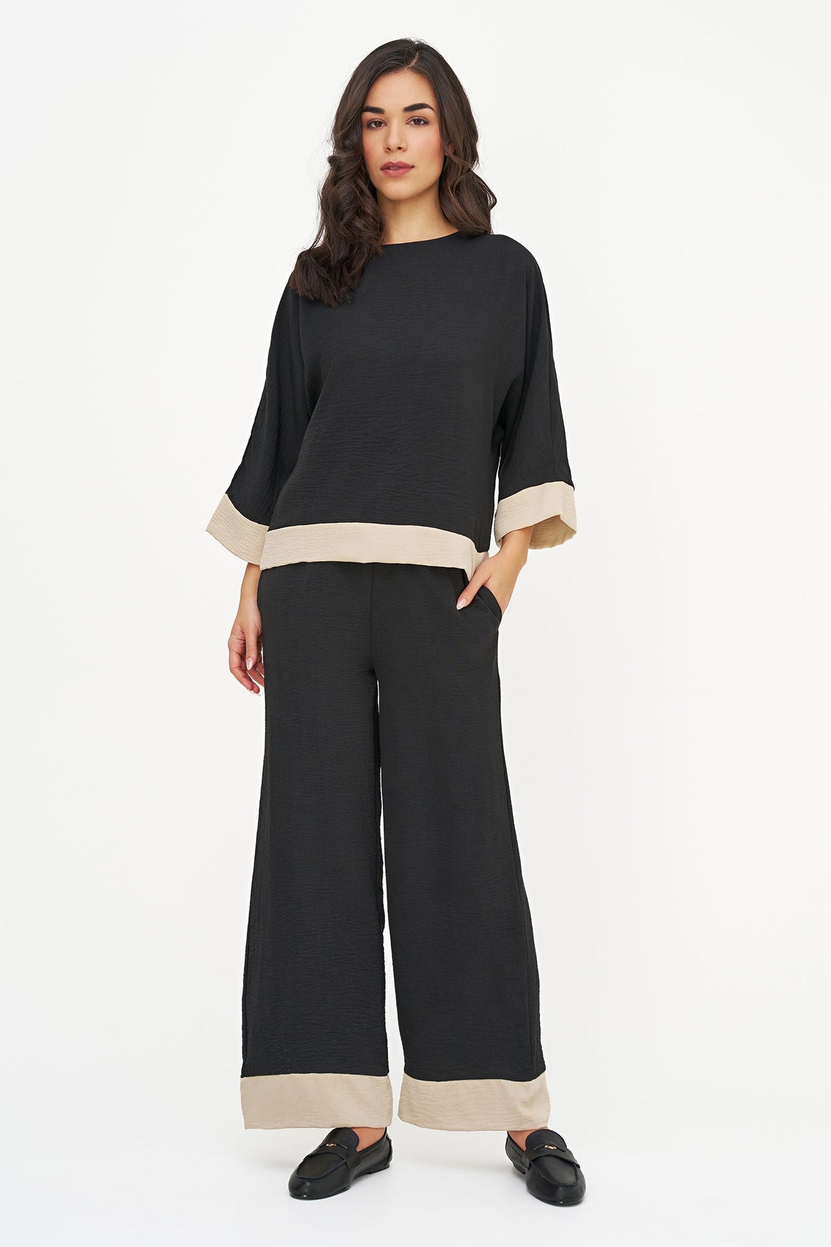 Women's Color-Block Woven Pull-On Pants