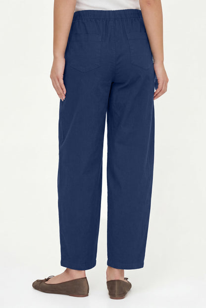 Women's Woven Barrel-Leg Pull-On Pants