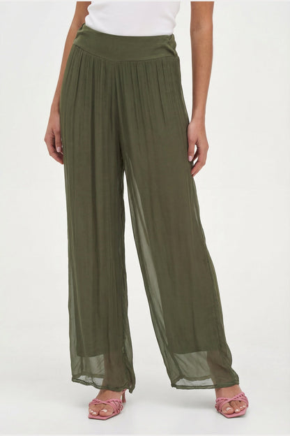 Women's Knit Woven Combo Trousers