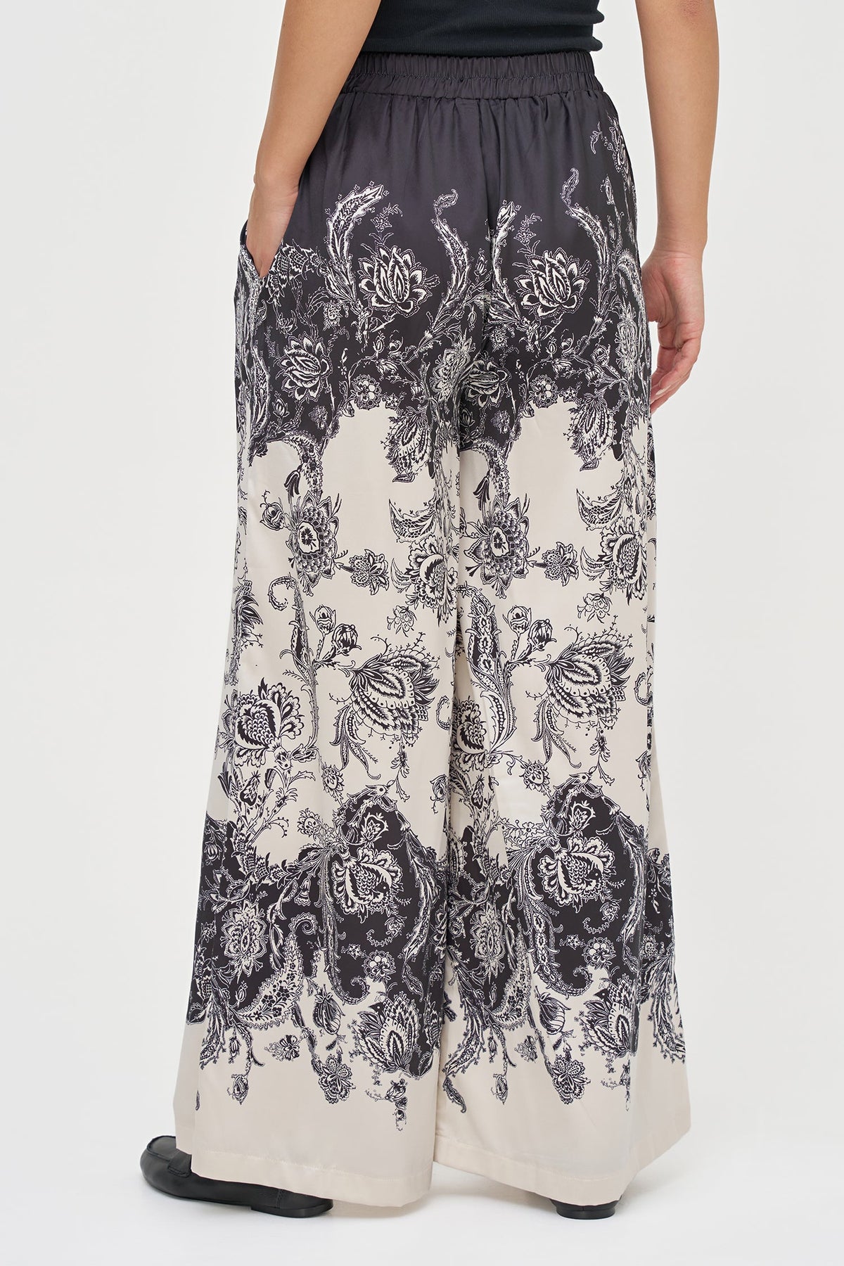 Women's Placement-Print Wide-Leg Pull-On Pants