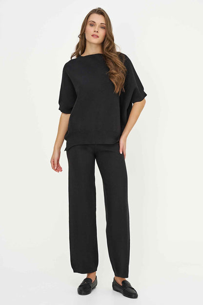 Women's Knit Pull-On Straight-Leg Pants