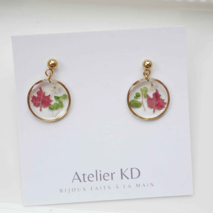 Boucles d'oreilles Fôret - rond