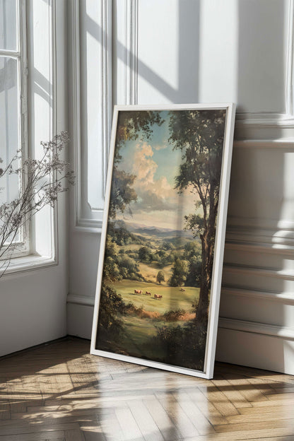 REPOS CHAMPÊTRE, Oeuvre sur toile étirée