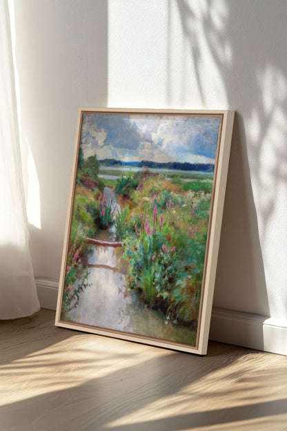 DOUCE RIVIÈRE, Oeuvre sur toile étirée