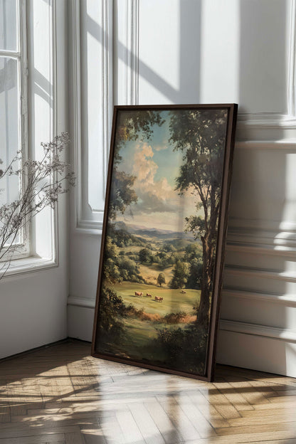REPOS CHAMPÊTRE, Oeuvre sur toile étirée