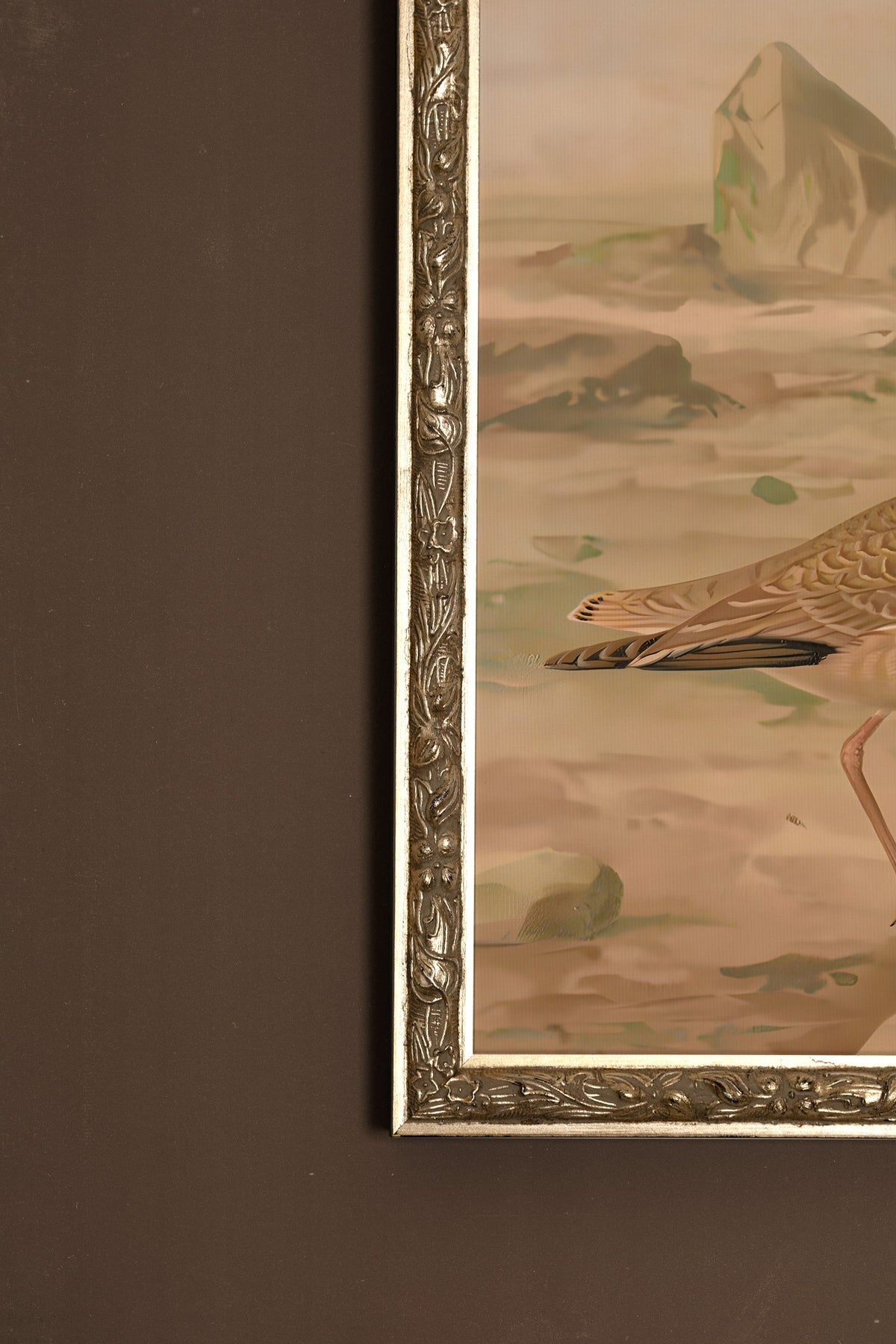 OISEAUX DE SABLE, CADRE VINTAGE ARGENT