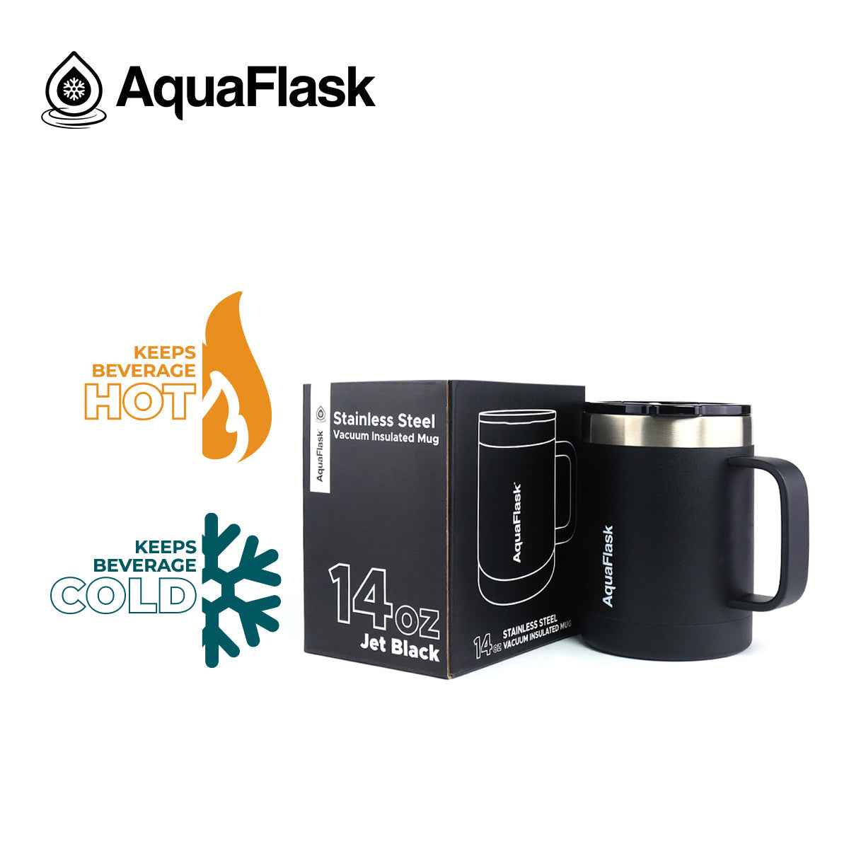 Aquaflask Thermal Insulated Lidded Mug With Handle 415ml (14 oz)