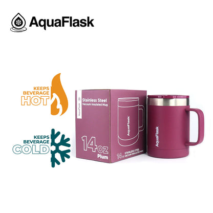 Aquaflask Thermal Insulated Lidded Mug With Handle 415ml (14 oz)