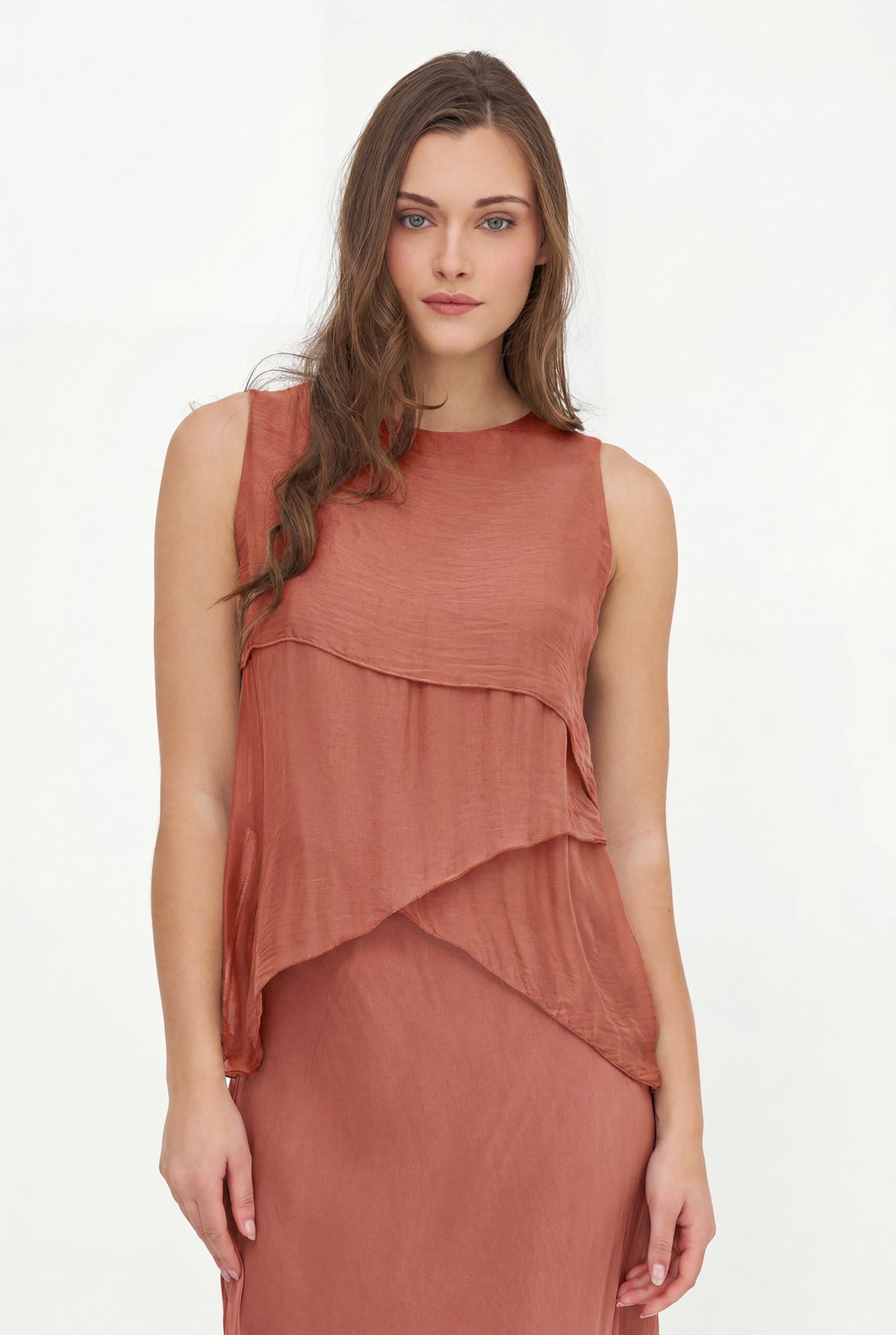 Women's Sleeveless Crew-Neck Top