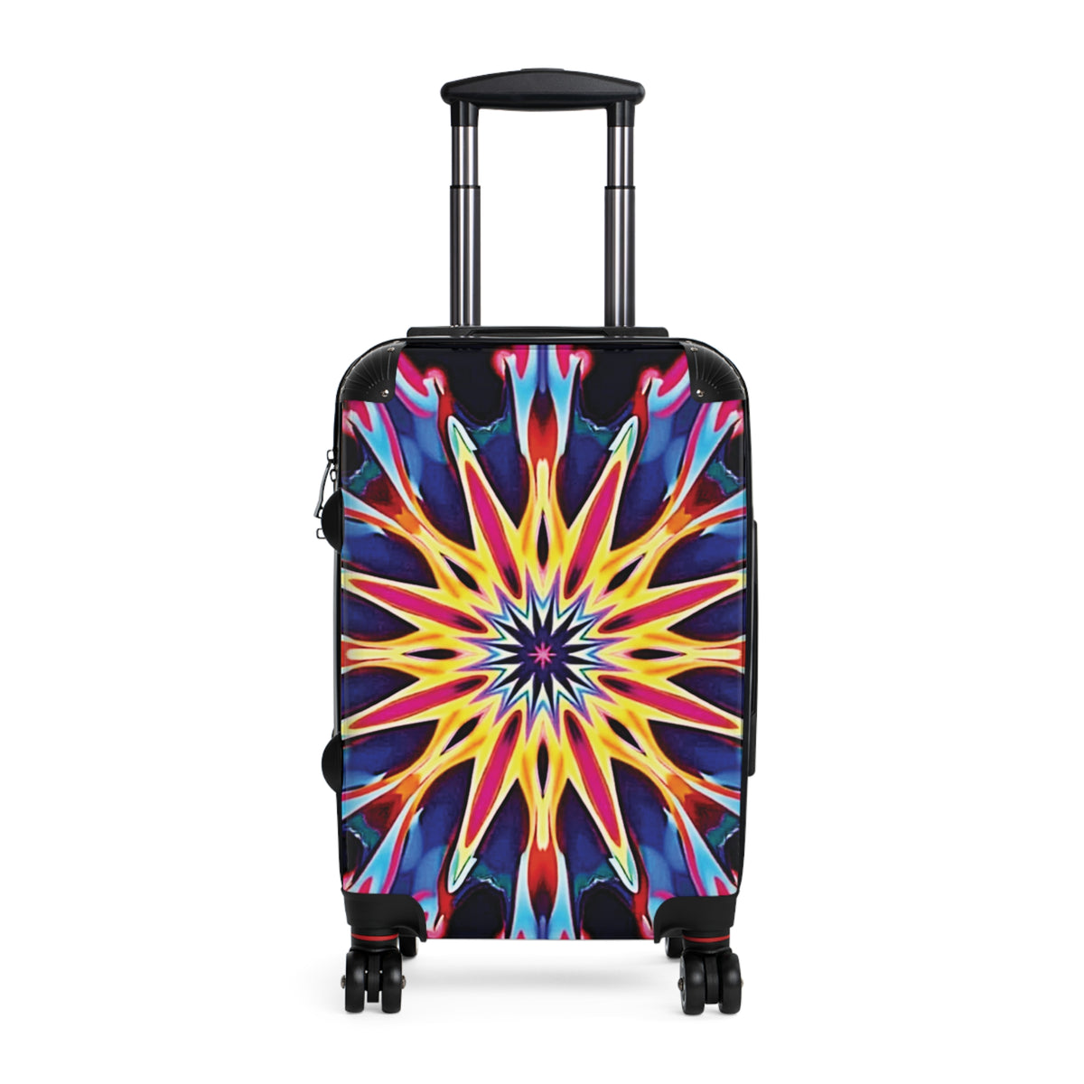 Kaleidoscope Star Carry-On Suitcase — Colorful Mandala Travel Luggage