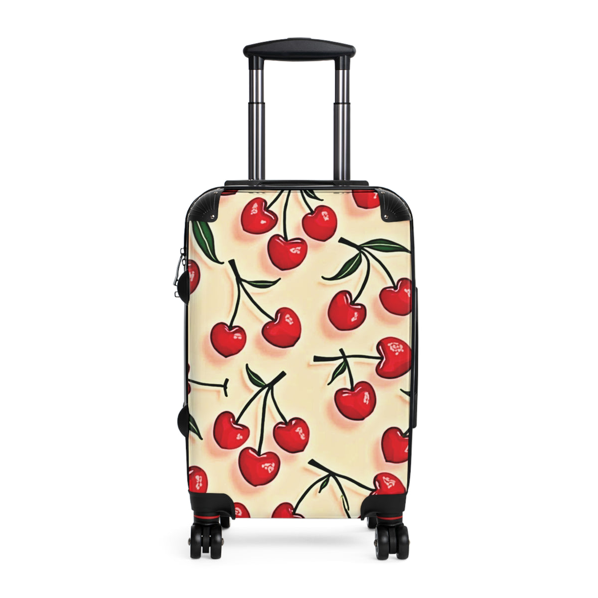 Cherry Print Suitcase — Retro Red Cherries Carry-On Luggage Cover