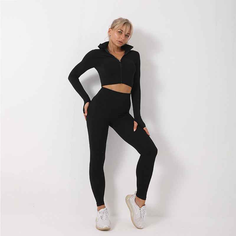 High-Elasticity Fitness & Yoga Workout Wear – Shockproof Activewear