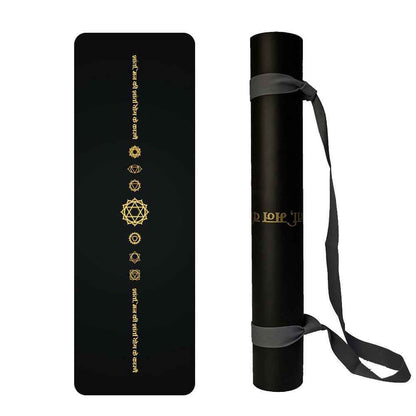 Widened &amp; Thickened PU Rubber Yoga Mat – Premium Non-Slip Fitness Exercise Mat